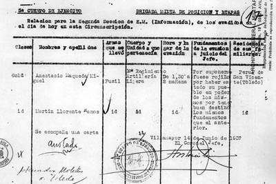 Notificación de su deserción.