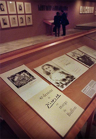 Aspecto de la exposición  Picasso y los libros. 