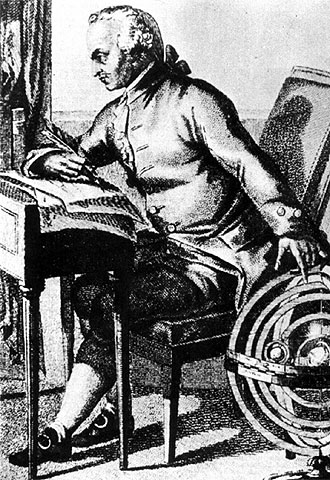 El filósofo alemán Immanuel Kant, en un dibujo de Bosio.