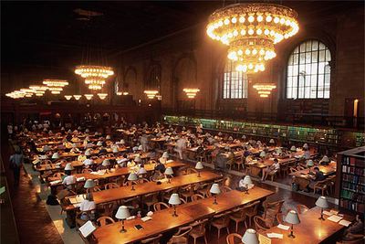 Sala de lectura de la New York Public Library de Nueva York. rnrn GAIL MOONEY