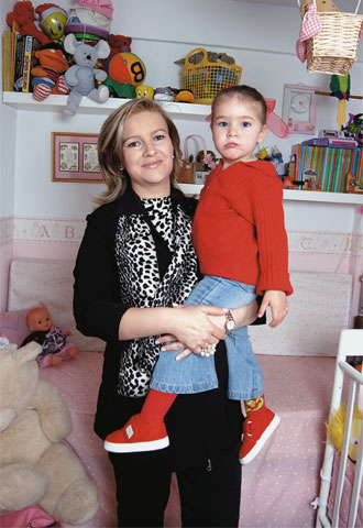 Amaya Rodríguez y su hija Candela.