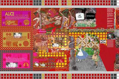   Alicia en el país de las maravillas,   según la artista brasileña Regina Célia Pinto.