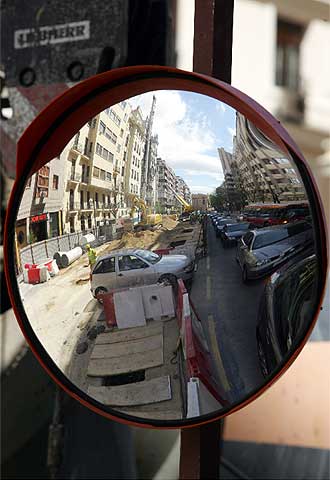 Obras en la calle de O'Donnell.