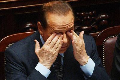 Silvio Berlusconi, antes de dirigirse a la Cámara de Diputados.
