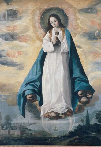 Inmaculada niña,  de Francisco de Zurbarán (Museo Diocesano, Sigüenza, Guadalajara).