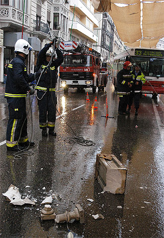 Desplome en la Gran Vía de Granada