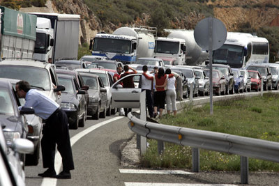 UN TRAMO DE LA A 3, CORTADO TRES HORAS EN DIRECCIÓN MADRID.