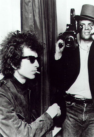 Bob Dylan, en un momento de  Don't look back. 