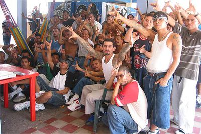 Pandilleros presos en la cárcel de Chalatenango, al norte de San Salvador.