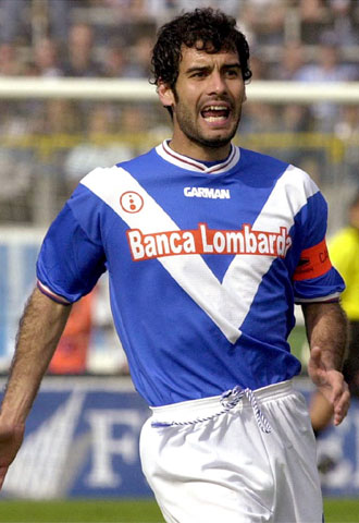 Guardiola, en su época de jugador del Brescia.