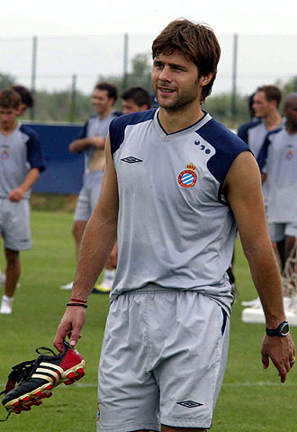 Pochettino, en un entrenamiento.