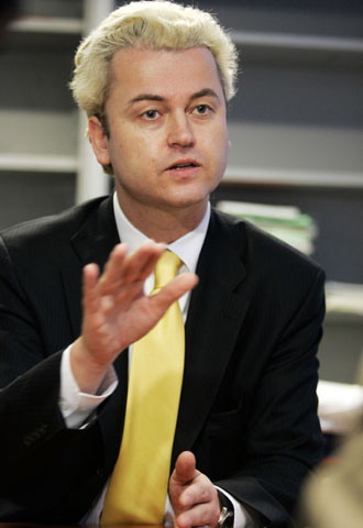 El ex diputado liberal Geert Wilders, uno de los líderes a favor del  no .