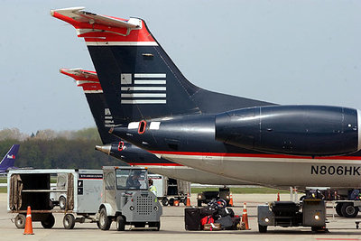 Un avión de la compañía US Airways, en el aeropuerto internacional de Pittsburgh.rnrn ASSOCIATED PRESS