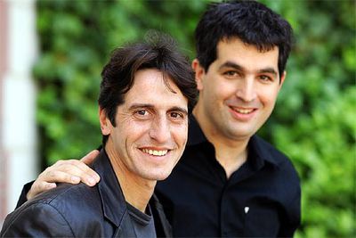 Juan Taratuto (a la derecha) y Diego Peretti, en Madrid.