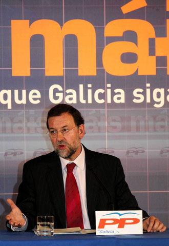 Mariano Rajoy, en la reunión del Comité Ejecutivo del PP en Vigo.