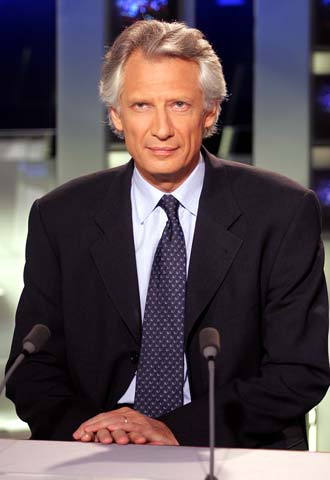 Dominique de Villepin, durante una entrevista ayer en televisión.