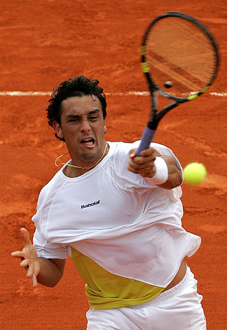 Puerta, durante el partido de cuartos de final ante Cañas.