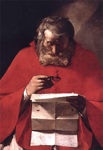  San Jerónimo leyendo una carta,   . 