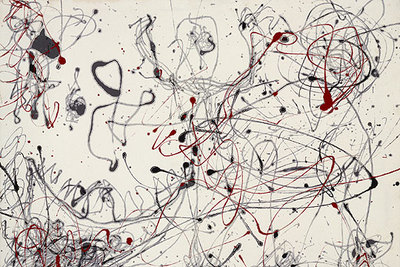  Gris y rojo  (1948), de Jackson Pollock.