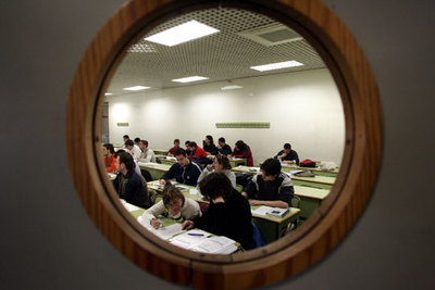 Estudiantes de Informática, en un aula de la Universidad Politécnica de Valencia.