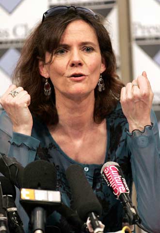 Florence Aubenas, ayer en París.