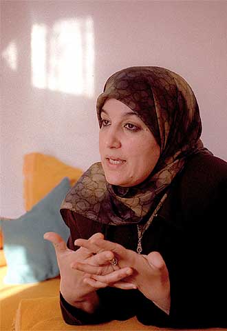 Nadia Yassin, portavoz del movimiento islamista Justicia y Caridad.rnrnB. PÉREZ