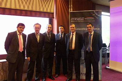 La junta directiva de la asociación empresarial Hegan.