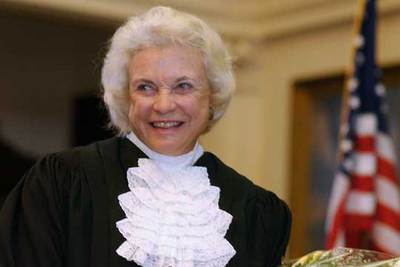 La juez del Tribunal Supremo estadounidense Sandra Day O'Connor, en 2003.
