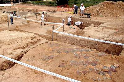 Excavaciones arqueológicas de la antigua Lucentum en el Tossal de Manises, en Alicante.