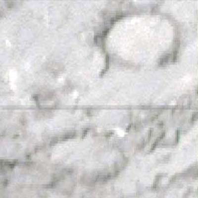 El cometa, visto desde la nave, justo  antes del choque.