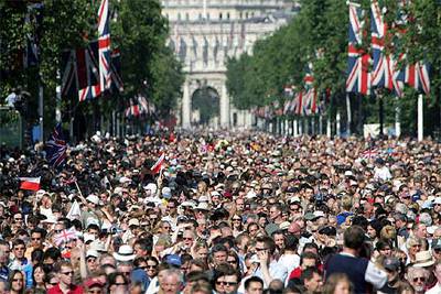 Concentración frente al palacio de Buckhingam