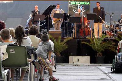 Un momento de la actuación de Juilliard All Stars, en el concierto para niños del Festival de Jazz de Vitoria.