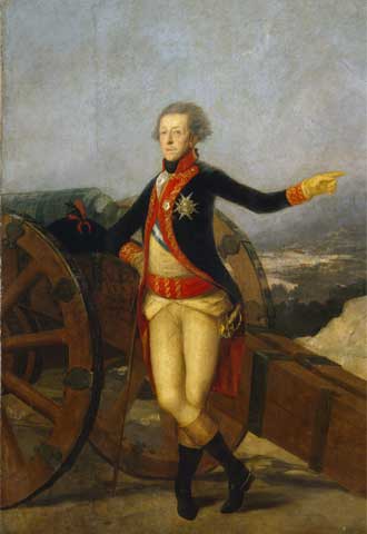  El general Ricardos, ante su cañón de batalla,  de Goya.