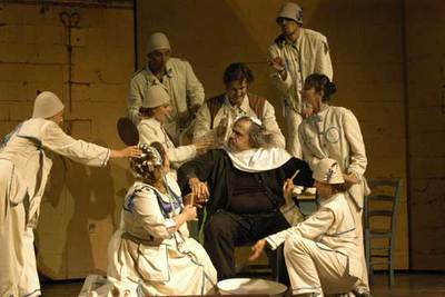 Representación de  El barbero de Sevilla,  de Rossini, en Aix-en-Provence.