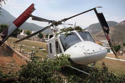 Accidente de un helicóptero en el incendio de Simat y Barx