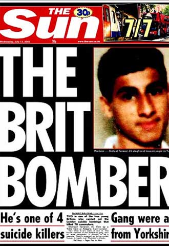 La foto de Shehzad Tanweer en el diario  The Sun .