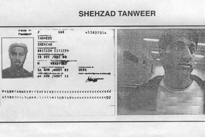Copia del pasaporte de Shehzad Tanweer.