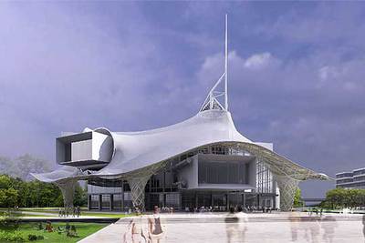 Imagen del proyecto de ampliación del Centro Pompidou en la ciudad francesa de Metz, obra del japonés Shigeru Ban.