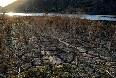 El pantano de Cuevas de Almanzora, en Almería, registra el efecto de la falta de lluvias.