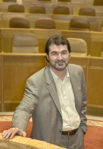 Anxo Quintana, líder del Bloque Nacionalista Galego, en el Parlamento de Galicia.