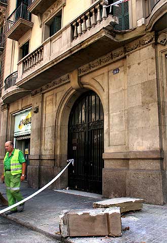 Desprendimiento en L'Eixample