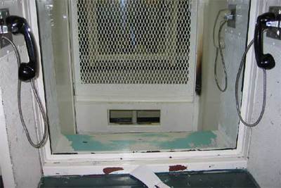 Cubículo en el que se celebró la entrevista con el condenado a muerte.