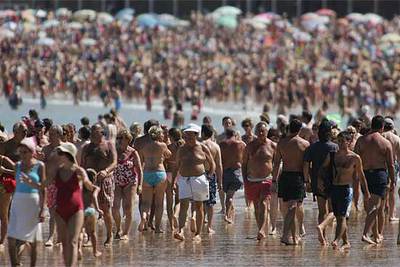 Playas atestadas
