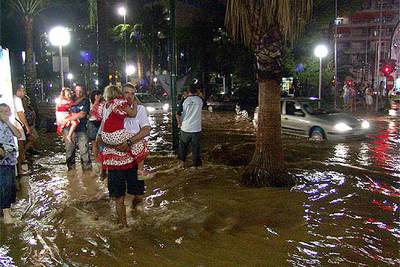 Tromba de agua en la Costa Dorada
