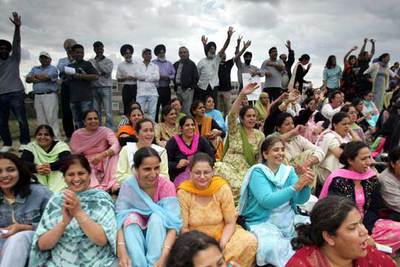 Trabajadores en huelga de la empresa que suministra el servicio de comida a British Airways.