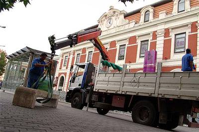 Comienzo de las obras en la estación de Príncipe Pío.