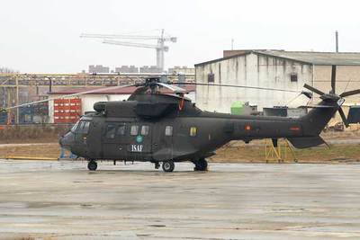 El Cougar que realizó un aterrizaje de emergencia el martes, fotografiado en febrero en Cuatro Vientos (Madrid).