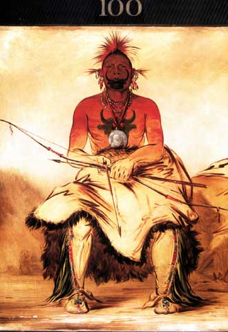  La-dóo-ke-a, Buffalo Bull, a grand pawnee warrior  (1832), de George Catlin.