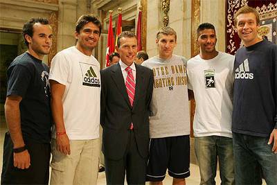 Futbolistas estadounidenses en el Ayuntamiento