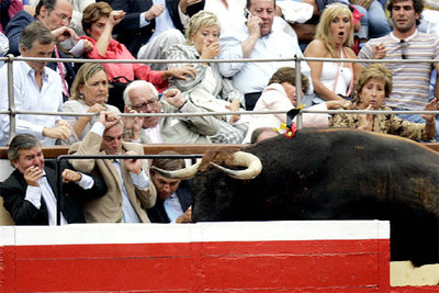 Susto en la plaza de toros de Bilbao
